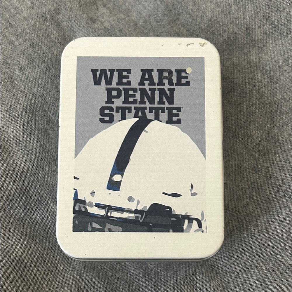 We Are Penn State🏈Helmet Graphic Mini Metal Keepsake Tin W/Mini Puzzle Piece